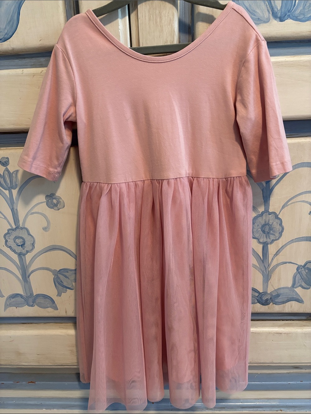 Hanna Andersson Dusty Pink Tulle Layered Dress